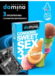 Презервативы для орального секса DOMINO Sweet Sex с ароматом мороженого - 3 шт. - Domino - купить с доставкой в Благовещенске