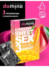 Презервативы для орального секса DOMINO Sweet Sex с ароматом манго - 3 шт. - Domino - купить с доставкой в Благовещенске