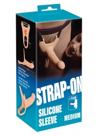 Силиконовый полый страпон на ремнях Silicone Strap-on - 16 см. - Orion - купить с доставкой в Благовещенске