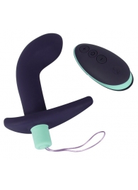 Темно-фиолетовый вибростимулятор простаты с пультом ДУ Remote Controlled Prostate Plug - Orion - в Благовещенске купить с доставкой