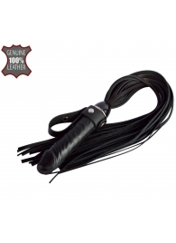 Черная плеть  Ковбой  с ручкой-фаллосом - 55 см. - Sitabella - купить с доставкой в Благовещенске