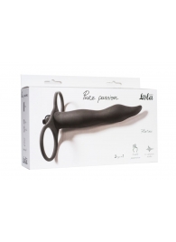 Черная вибронасадка для двойного проникновения Flirtini - 15,9 см. - Lola Games - купить с доставкой в Благовещенске