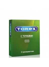 Текстурированные презервативы Torex  С точками  - 3 шт. - Torex - купить с доставкой в Благовещенске