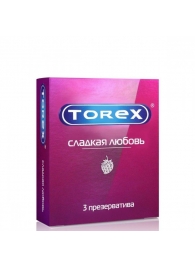 Презервативы Torex  Сладкая любовь  с ароматом клубники - 3 шт. - Torex - купить с доставкой в Благовещенске