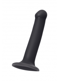 Черный фаллос на присоске Silicone Bendable Dildo M - 18 см. - Strap-on-me - купить с доставкой в Благовещенске