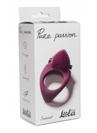 Бордовое эрекционное виброкольцо Pure Passion Sunset - Lola Games - в Благовещенске купить с доставкой