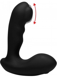 Черный стимулятор простаты Alpha-Pro 7X P-Milker Silicone Prostate Stimulator with Milking Bead - XR Brands - в Благовещенске купить с доставкой