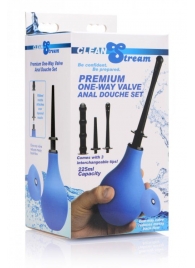 Анальный душ с 3 насадками Premium One-way Valve Anal Douche Set - XR Brands - купить с доставкой в Благовещенске