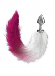 Серебристая анальная пробка с розовым хвостом Galaxy - Lola Games - купить с доставкой в Благовещенске