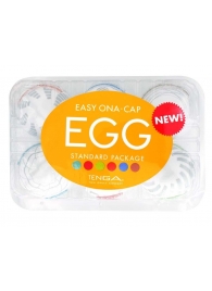 Набор из 6 мастурбаторов Tenga EGG Easy Beat с различным рельефом - Tenga - в Благовещенске купить с доставкой
