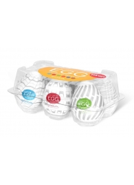 Набор из 6 мастурбаторов Tenga EGG Easy Beat с различным рельефом - Tenga - в Благовещенске купить с доставкой