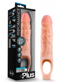 Телесный реалистичный фаллоудлинитель 9 Inch Silicone Cock Sheath Penis Extender - 22,86 см. - Blush Novelties - в Благовещенске купить с доставкой