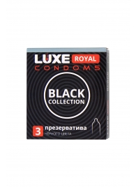 Черные презервативы LUXE Royal Black Collection - 3 шт. - Luxe - купить с доставкой в Благовещенске