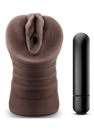 Коричневый мастурбатор-вагина Hot Chocolate Brianna - Blush Novelties - в Благовещенске купить с доставкой