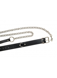 Черный ошейник с поводком Wild - Lola Games - купить с доставкой в Благовещенске