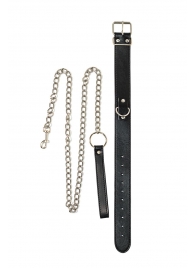 Черный ошейник с поводком Wild - Lola Games - купить с доставкой в Благовещенске