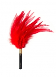 Красный перьевой тиклер Plume - 23 см. - Lola Lingerie - купить с доставкой в Благовещенске