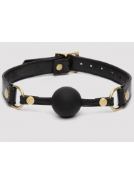 Черный кляп-шар Bound to You Faux Leather Ball Gag - Fifty Shades of Grey - купить с доставкой в Благовещенске
