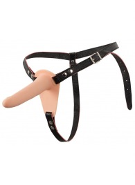 Телесный поясной страпон с вибрацией Vibrating Strap-On - 15,7 см. - Orion - купить с доставкой в Благовещенске