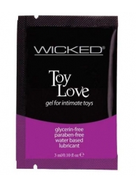 Лубрикант на водной основе для использования с игрушками WICKED Toy Love - 3 мл. - Wicked - купить с доставкой в Благовещенске