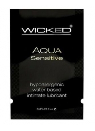 Мягкий лубрикант на водной основе WICKED AQUA Sensitive - 3 мл. - Wicked - купить с доставкой в Благовещенске