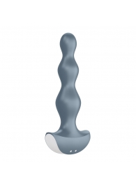 Серая анальная пробка с вибрацией Lolli Plug 2 - 14 см. - Satisfyer