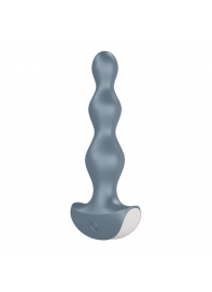 Серая анальная пробка с вибрацией Lolli Plug 2 - 14 см. - Satisfyer