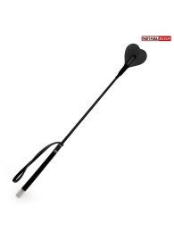 Черный стек с наконечником-сердечком - 54 см. - Notabu - купить с доставкой в Благовещенске