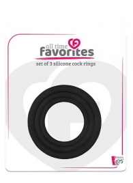 Набор из 3 эрекционных колец SILICONE COCKRINGS - Dream Toys - в Благовещенске купить с доставкой