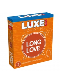 Презервативы с продлевающим эффектом LUXE Royal Long Love - 3 шт. - Luxe - купить с доставкой в Благовещенске