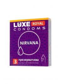 Презервативы с увеличенным количеством смазки LUXE Royal Nirvana - 3 шт. - Luxe - купить с доставкой в Благовещенске