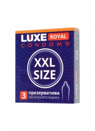 Презервативы увеличенного размера LUXE Royal XXL Size - 3 шт. - Luxe - купить с доставкой в Благовещенске