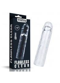 Прозрачная насадка-удлинитель Flawless Clear Penis Sleeve Add 2 - 19 см. - Lovetoy - в Благовещенске купить с доставкой