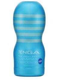 Мастурбатор с охлаждающей смазкой TENGA Original Vacuum Cup Cool - Tenga - в Благовещенске купить с доставкой