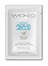 Гель-лубрикант Simply Aqua Jelle - 3 мл. - Wicked - купить с доставкой в Благовещенске