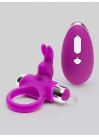 Лиловое виброкольцо с пультом ДУ Remote Control Cock Ring - Happy Rabbit - в Благовещенске купить с доставкой