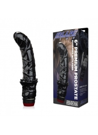 Черный вибромассажер простаты 6  Premium Prostate Massager - BlueLine - в Благовещенске купить с доставкой