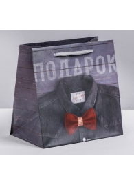 Ламинированный квадратный пакет «Мужской стиль» - 14 х 14 х 9 см. - Сима-Ленд - купить с доставкой в Благовещенске