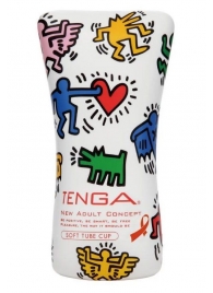 Мастурбатор-туба Keith Haring Soft Tube CUP - Tenga - в Благовещенске купить с доставкой
