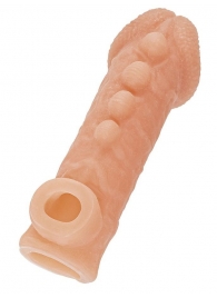 Телесная закрытая насадка с шишечками Cock Sleeve Size S - 13,8 см. - KOKOS - в Благовещенске купить с доставкой