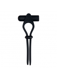 Черное эрекционное лассо с вибропулей Black Tie Affair - Zero Tolerance - в Благовещенске купить с доставкой