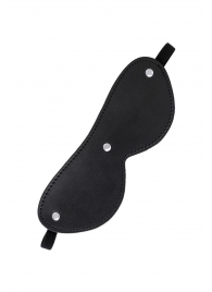 Черная кожаная маска Anonymo с мягким подкладом - ToyFa - купить с доставкой в Благовещенске