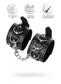 Черные оковы Anonymo из искусственной кожи - ToyFa - купить с доставкой в Благовещенске
