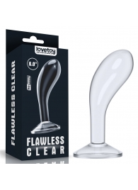 Прозрачный стимулятор простаты Flawless Clear Prostate Plug - 15 см. - Lovetoy - в Благовещенске купить с доставкой