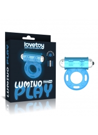 Голубое, светящееся в темноте эрекционное виброкольцо Lumino Play Vibrating Penis Ring - Lovetoy - в Благовещенске купить с доставкой