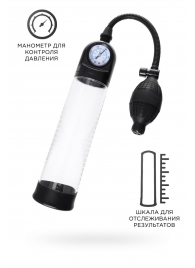 Прозрачная механическая помпа Roald с манометром - Sexus - в Благовещенске купить с доставкой