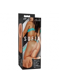 Мастурбатор-вагина цвета карамели Sofia с вибрацией - Blush Novelties - в Благовещенске купить с доставкой
