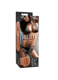 Мастурбатор-вагина цвета карамели Julieta с вибрацией - Blush Novelties - в Благовещенске купить с доставкой