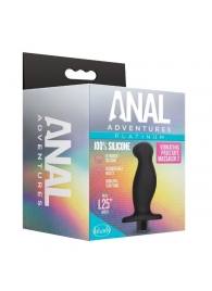 Черный анальный вибромассажёр Silicone Vibrating Prostate Massager 02 - 10,8 см. - Blush Novelties - в Благовещенске купить с доставкой