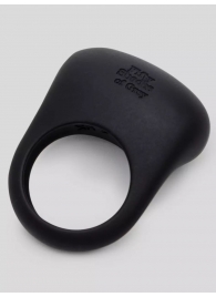 Черное эрекционное виброкольцо Sensation Rechargeable Vibrating Love Ring - Fifty Shades of Grey - в Благовещенске купить с доставкой